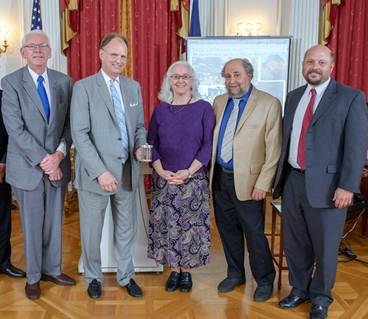 Tourism, Arts and Heritage Cabinet Secretary Bob Stewart; Ida Lee Willis Memorial Foundation Chair Stephen L. Collins; Henderson; Pollack; Kentucky Heritage Council Executive Director Craig Potts