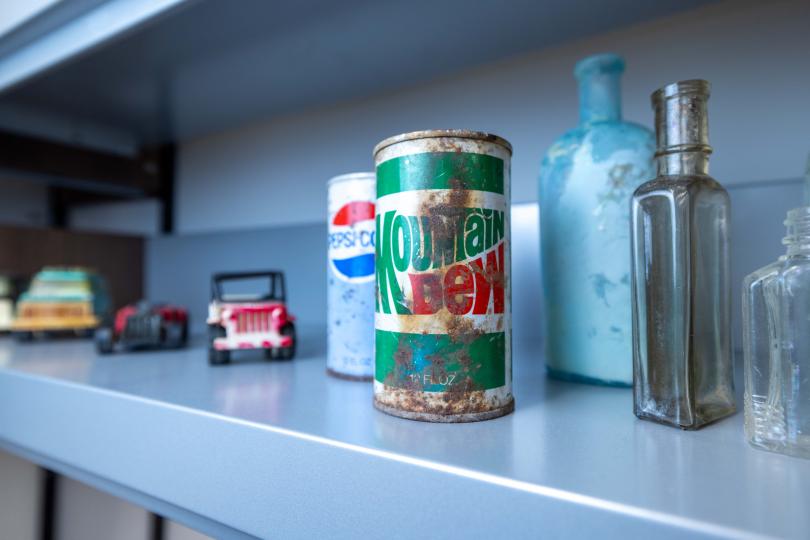 Photo of old soda cans found