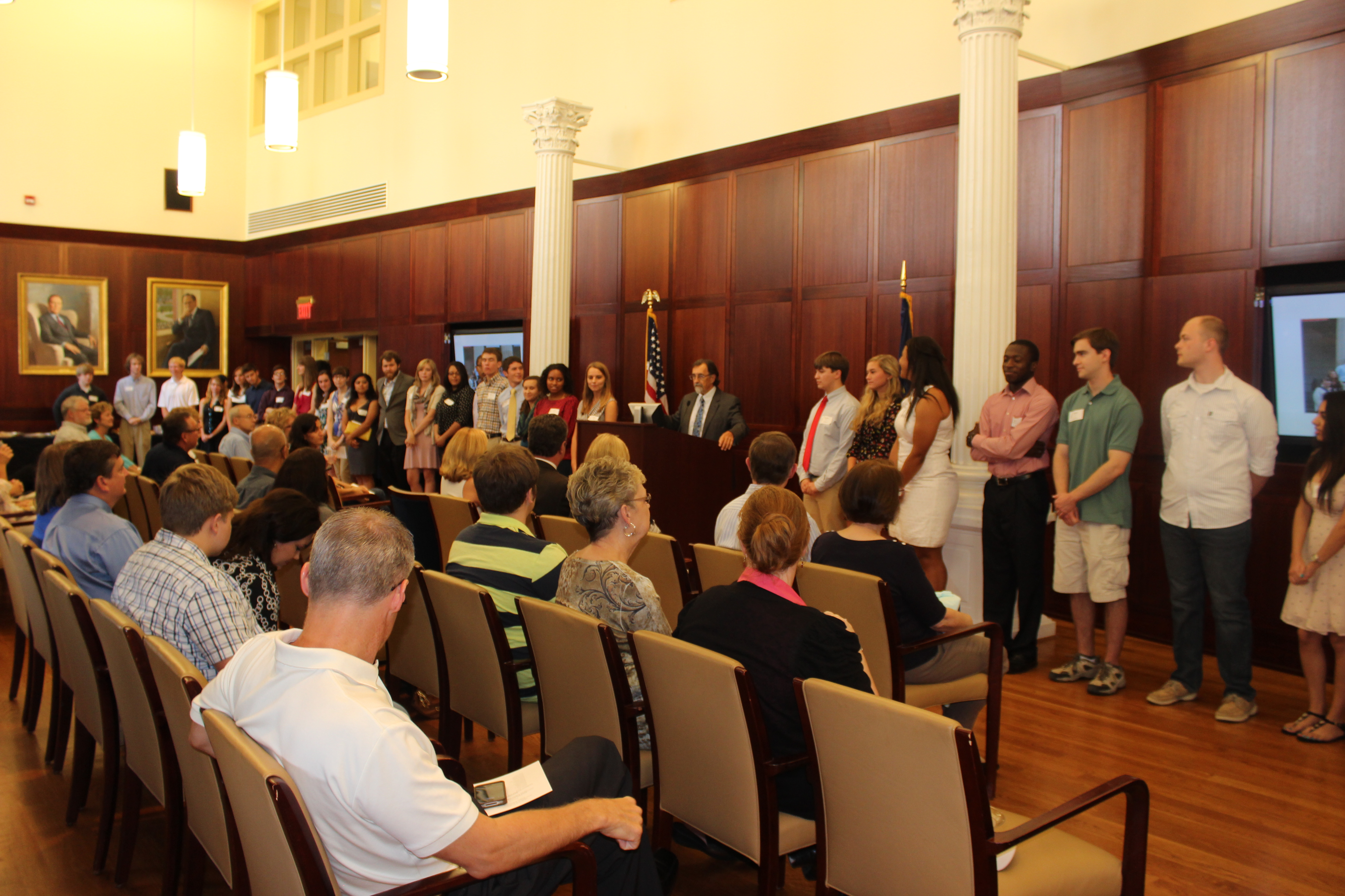 Chellgren Endowed Chair Philipp Kraemer introduces the seventh class of Chellgren Student Fellows.