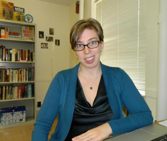 A portrait of Melissa Stein in her office